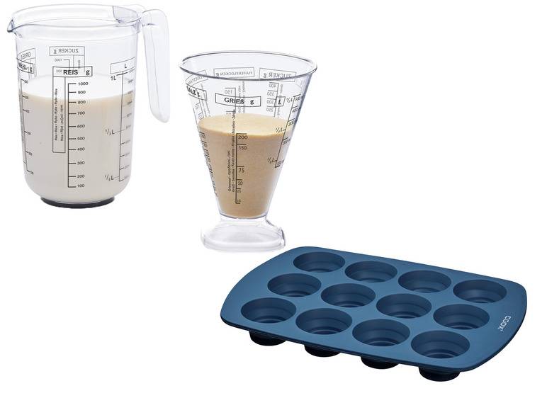 Coox Silikon-Muffinform + ERNESTO® Messbecher-Set, 2-teilig Cyber Monday