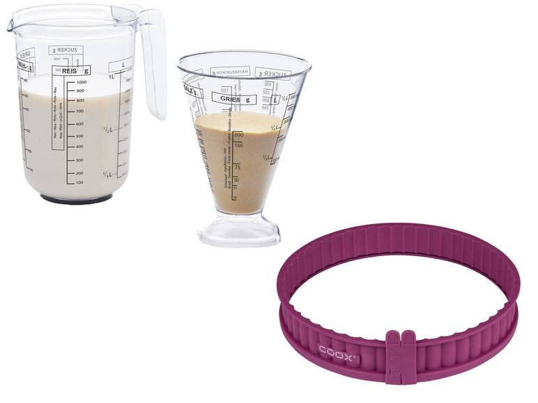 Coox Silikon-Quicheform mit Glasboden + ERNESTO® Messbecher-Set, 2-teilig Bestseller