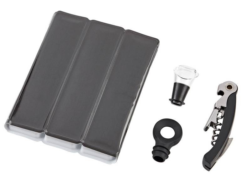 vacu vin Wein Set klassisch 4teilig + Weinkühler »Artico«, flexibel, schwarz Kauf eins, bekomm eins gratis