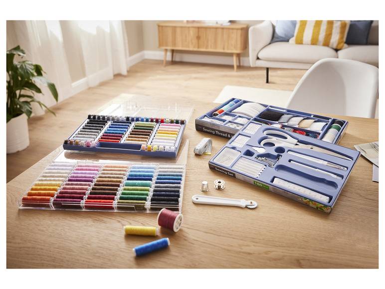 crelando® Nähgarn-Set, Modefarben, 64-teilig Begrenztes Angebot