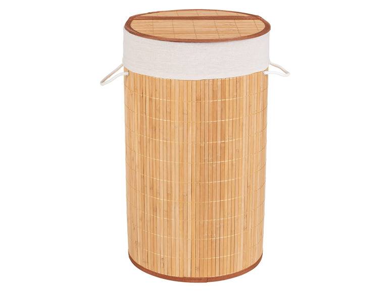 Wenko Wäschetruhe »Bamboo«, 55 l Fassungsvermögen, mit Baumwoll-Wäschesack, aus Bambus Kauf eins, bekomm eins gratis