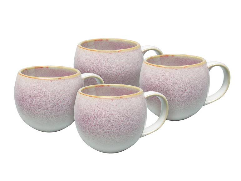 vanWell Kaffeebecher 4erSet bauchig ca. 50cl Steingut Nur für heute
