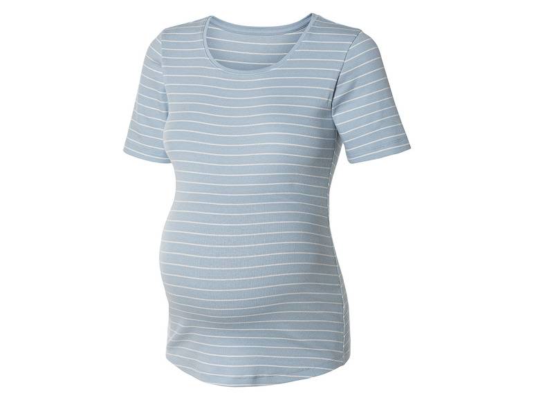 esmara® Damen Umstands-T-Shirts, 2 Stück, in modischer Ripp-Qualität zollfrei