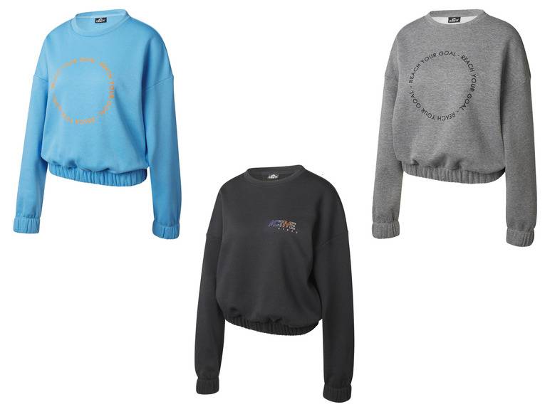 CRIVIT Damen Sweatpullover, modisch kurz geschnitten 50% Rabatt für begrenzte Zeit