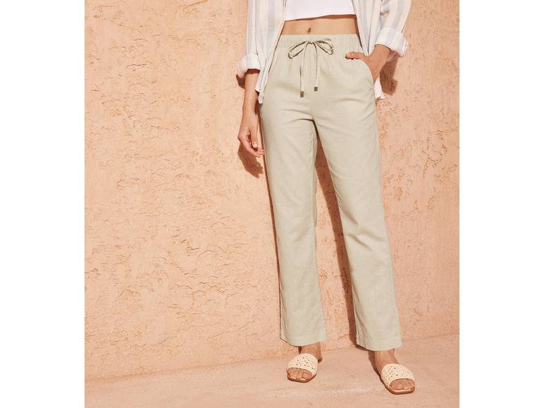 esmara® Damen Leinenhose, hohe Leibhöhe Verkauf