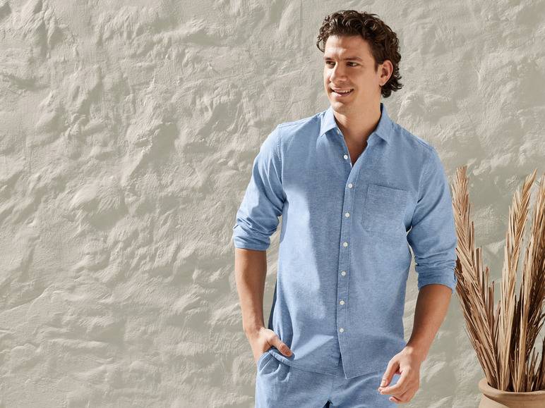 LIVERGY® Herren Leinenhemd mit Kentkragen Meist gekauft
