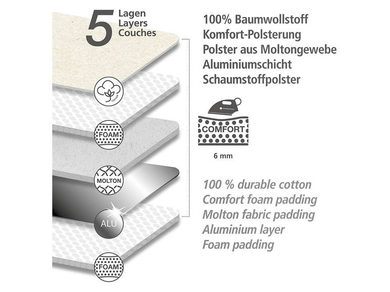 Wenko Bügeldecke »Air Comfort«, dampfbügelgeeignet Bis zu 65% Rabatt