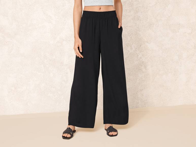 esmara® Damen Wide-Leg-Hose mit elastischem Gummizugbund 50% Rabatt für begrenzte Zeit