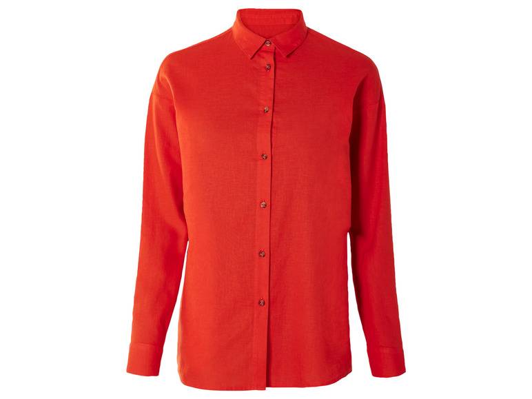 esmara® Damen Leinenbluse, leger geschnitten Auslauf