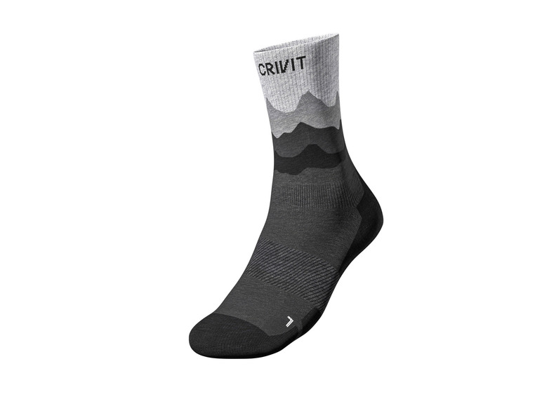 CRIVIT Herren Outdoorsocken, 2 Paar, mit SmartStep-Fußbett Günstig kaufen