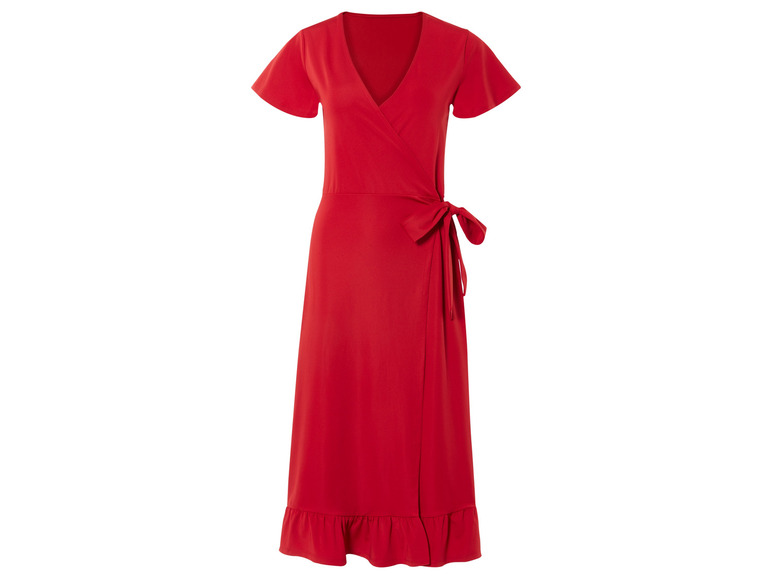 esmara® Damen Wickelkleid mit verspielten Volants Weihnachtsangebot