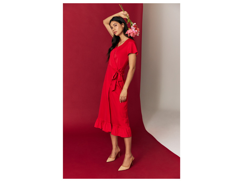 esmara® Damen Wickelkleid mit verspielten Volants Weihnachtsangebot