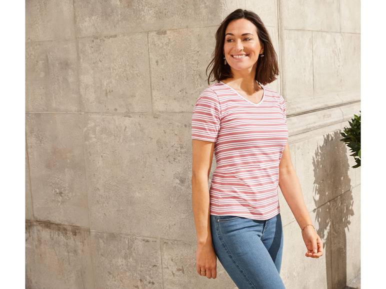 esmara® Damen T-Shirt, 2 Stück, mit hohem Baumwollanteil Blitzangebot