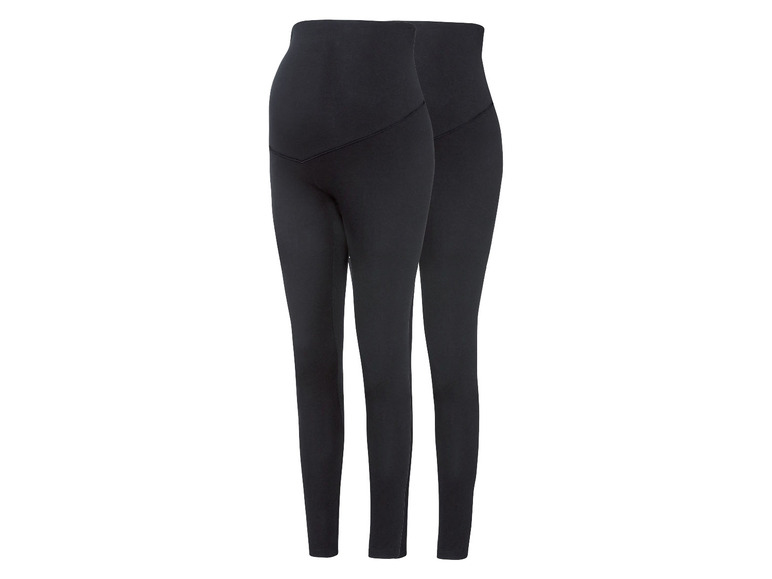 esmara® Damen Umstands Leggings, 2 Stück, mit Bio-Baumwolle Letzter Tag