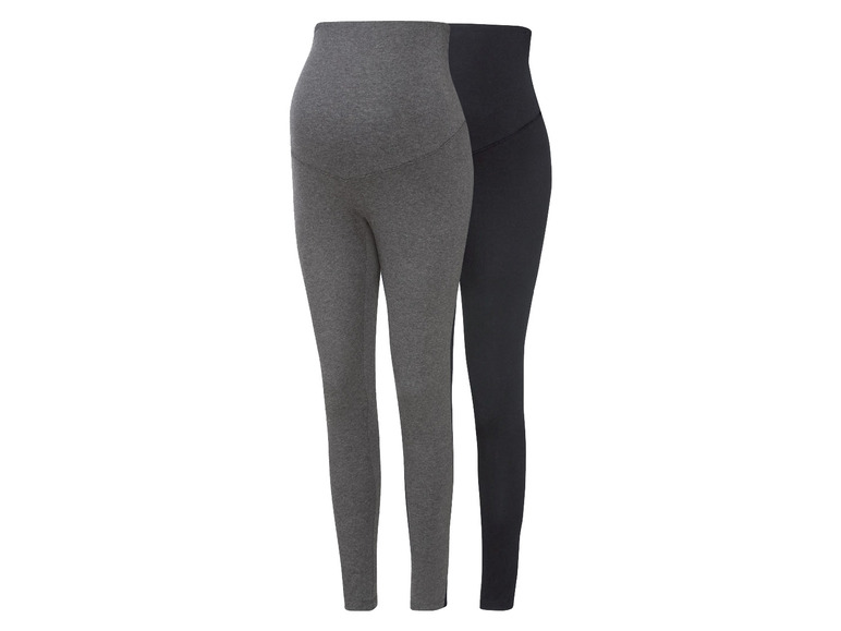 esmara® Damen Umstands Leggings, 2 Stück, mit Bio-Baumwolle Letzter Tag