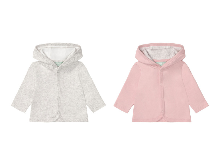 lupilu® Baby Sweatjacke, 2 Stück, aus reiner Bio-Baumwolle Vierteljährliche Förderung