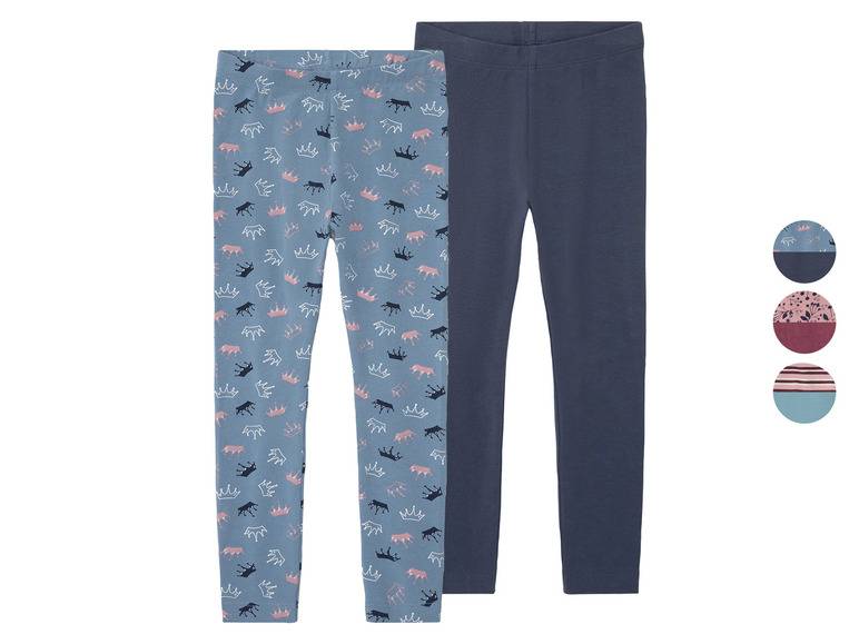 lupilu® Kleinkinder Leggings, 2 Stück, mit hohem Baumwollanteil Fabrikladen