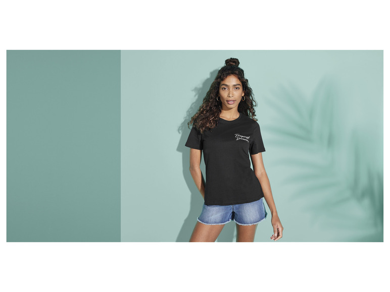 esmara® Damen T-Shirt, tailliert geschnitten, mit Print 2025