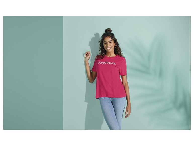 esmara® Damen T-Shirt, tailliert geschnitten, mit Print 2025