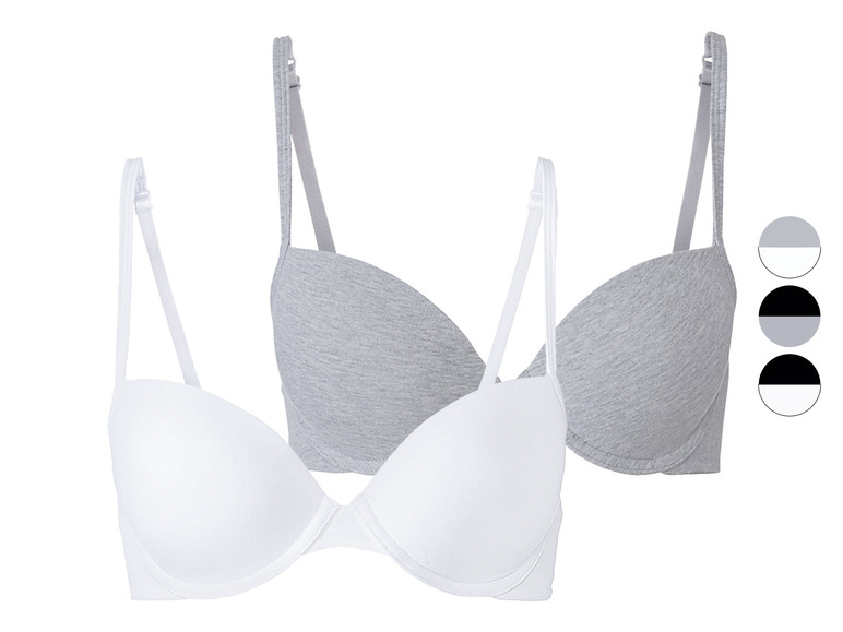 esmara® Damen Bügel BH, 2 Stück, mit hohem Baumwollanteil Angebote