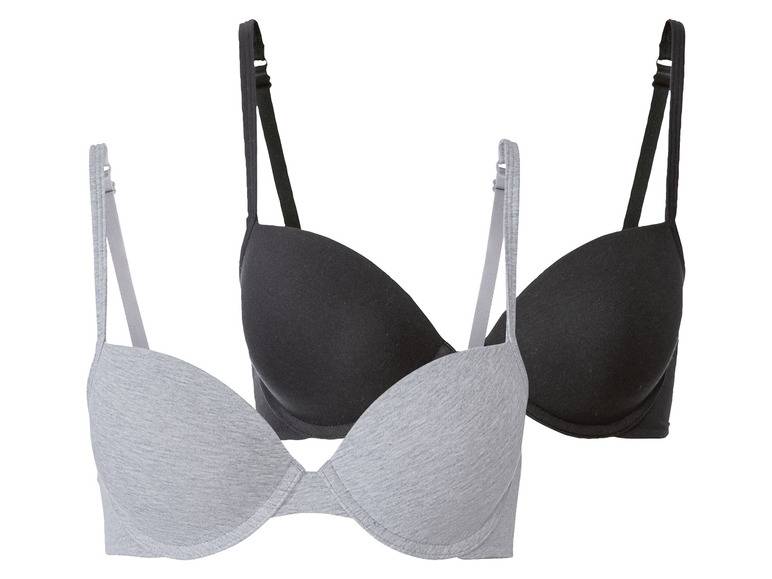 esmara® Damen Bügel BH, 2 Stück, mit hohem Baumwollanteil Angebote