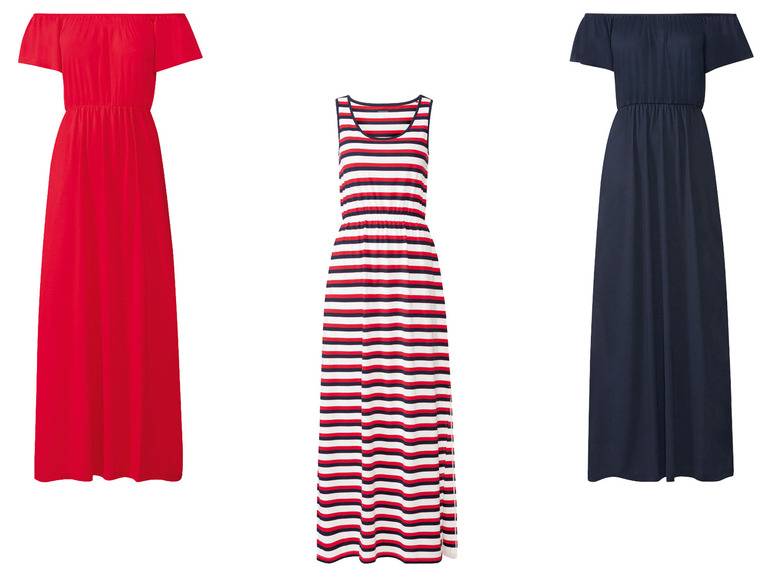esmara® Damen Maxikleid mit Gummizug in der Taille Hotsell