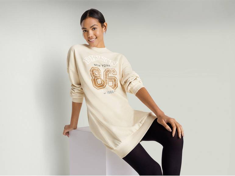 esmara® Damen Sweatkleid mit Baumwolle Günstig kaufen