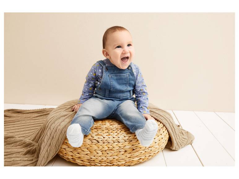 lupilu® Baby Latzhose Sweatdenim, mit Bio-Baumwolle Große Rabatte