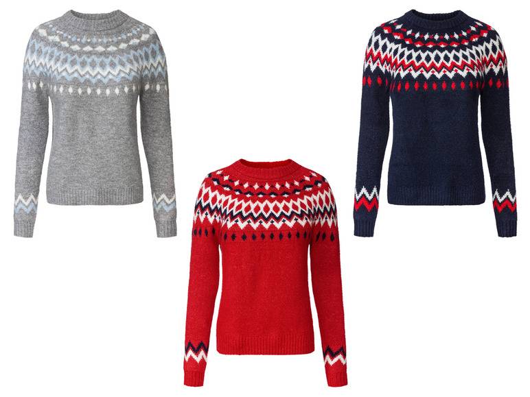esmara® Damen Strickpullover, mit Rundhalsausschnitt Räumungsverkauf