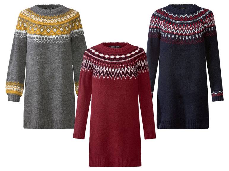 esmara® Damen Strickkleid mit Jacquardmuster Wochenangebot