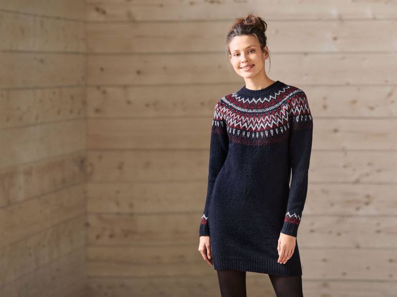 esmara® Damen Strickkleid mit Jacquardmuster Wochenangebot