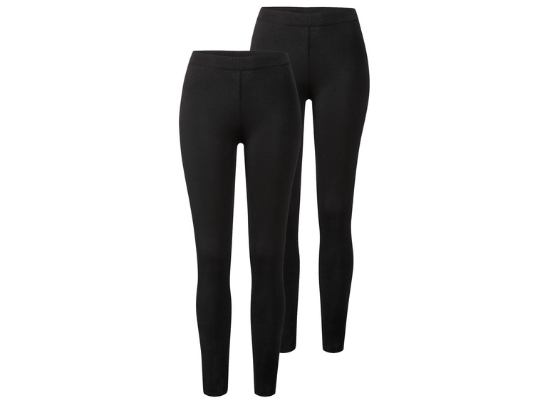 esmara® Damen Leggings, 2 Stück, normale Leibhöhe Bis zu 50% Rabatt