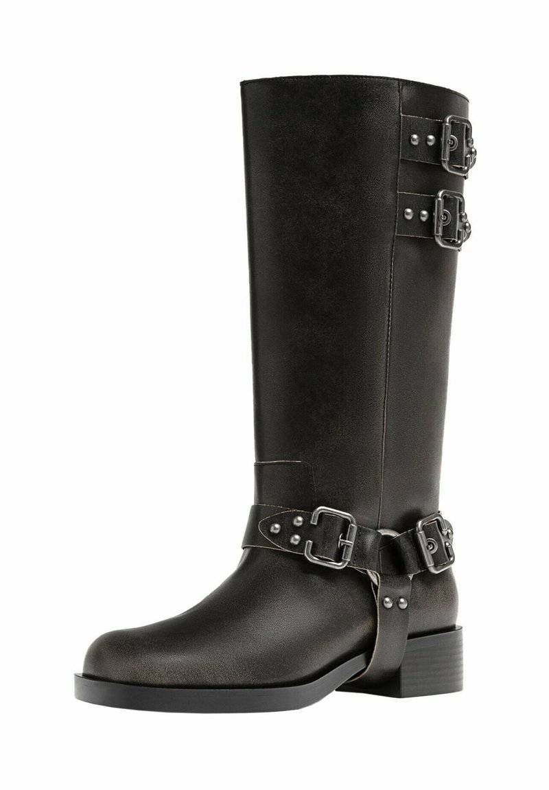 Stradivarius Stradivarius Cowboy/Biker boots - dark grey Kostenloser Versand international