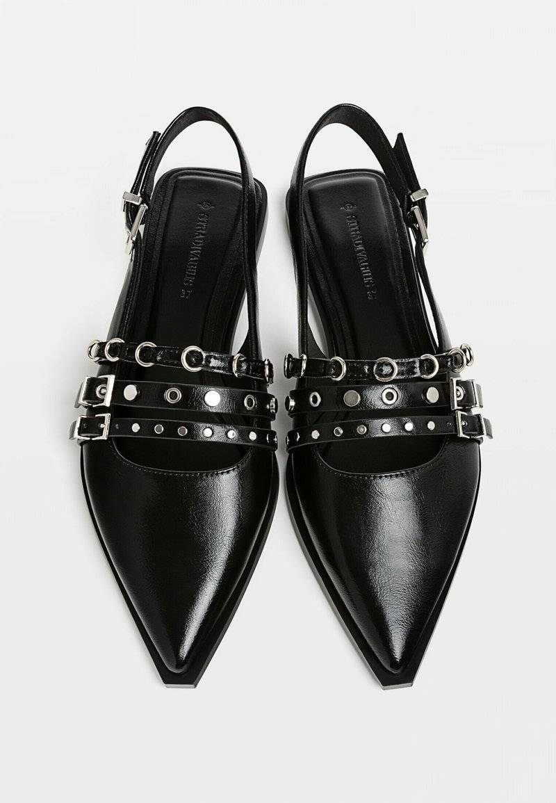 Stradivarius Stradivarius Slingback ballet pumps - black Speichern exportieren