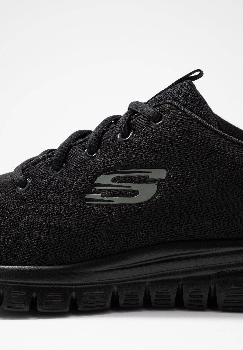 Skechers Wide Fit Skechers Wide Fit GRACEFUL - Trainers - black Schlussverkauf