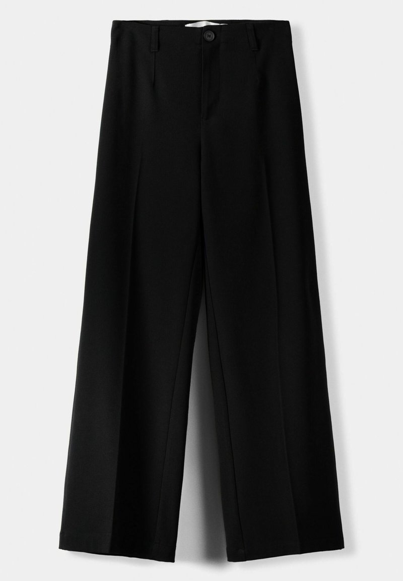 Bershka Bershka WIDE TAILORED - Trousers - black Online