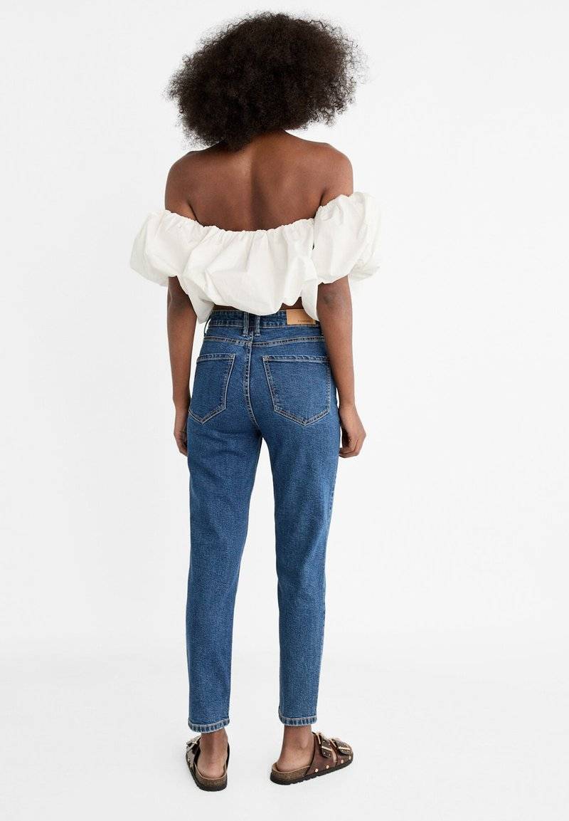 Stradivarius Stradivarius MOM - Relaxed fit jeans - raw denim Auslauf