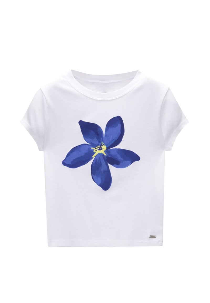 PULL&BEAR PULL&BEAR SHORT SLEEVE FLORAL - Print T-shirt - white Meist gekauft