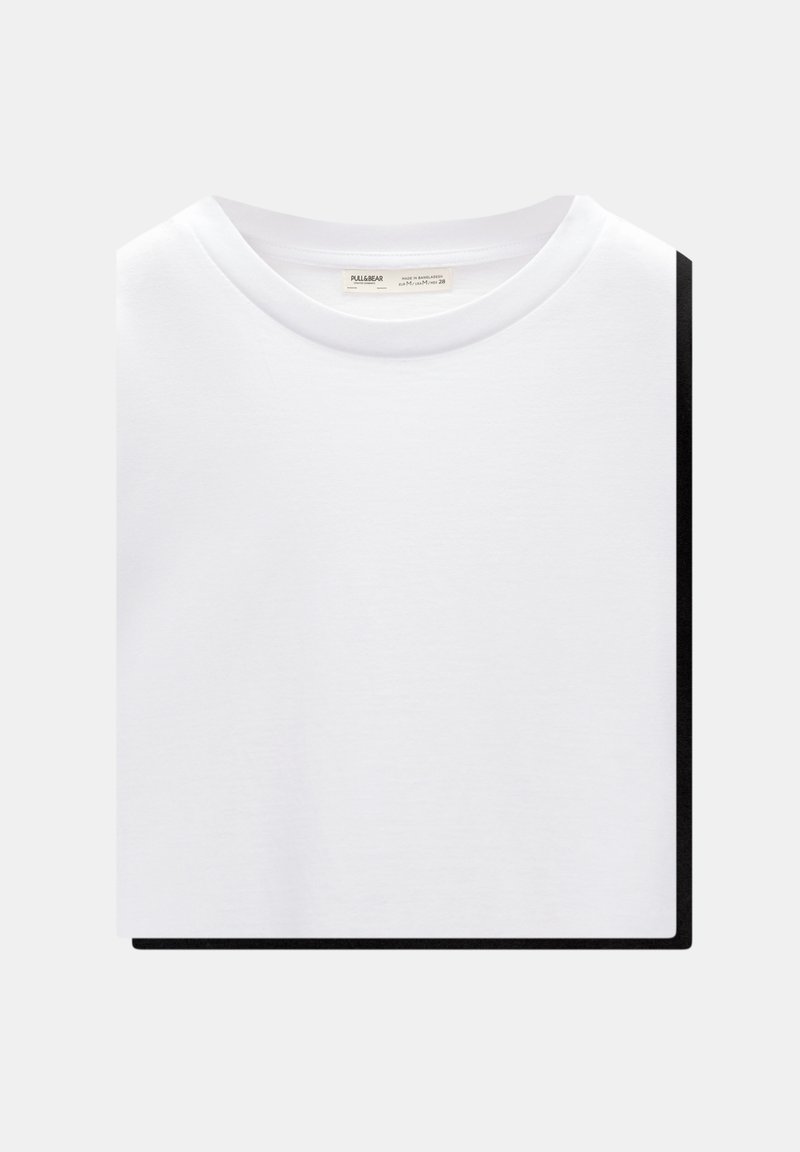 PULL&BEAR PULL&BEAR SHORT SLEEVE - PACK OF 2 - Basic T-shirt - white Blitzverkäufe
