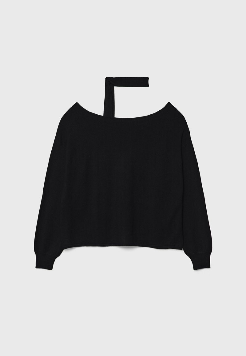 Stradivarius Stradivarius BOAT NECK - Jumper - black Fabrik Onlineshop