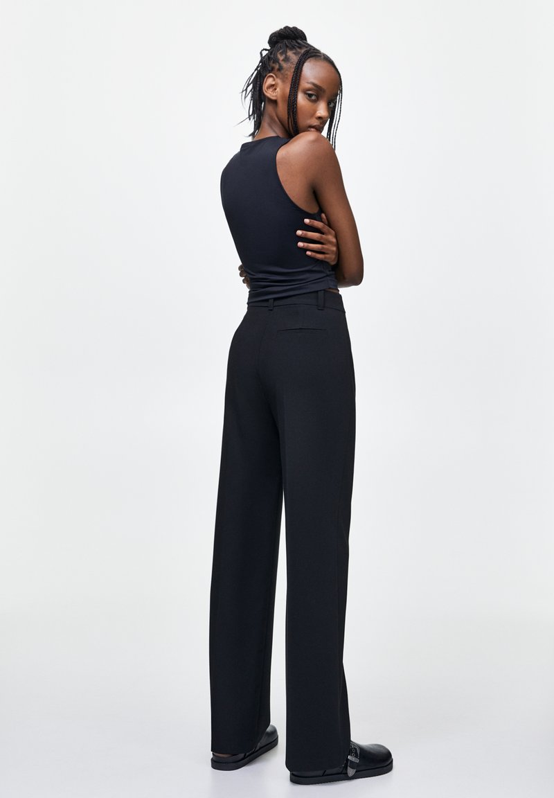 PULL&BEAR PULL&BEAR STRAIGHT - Trousers - black Flash Sale