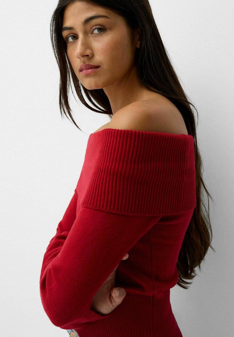 Bershka Bershka Jumper - red Preisnachlass