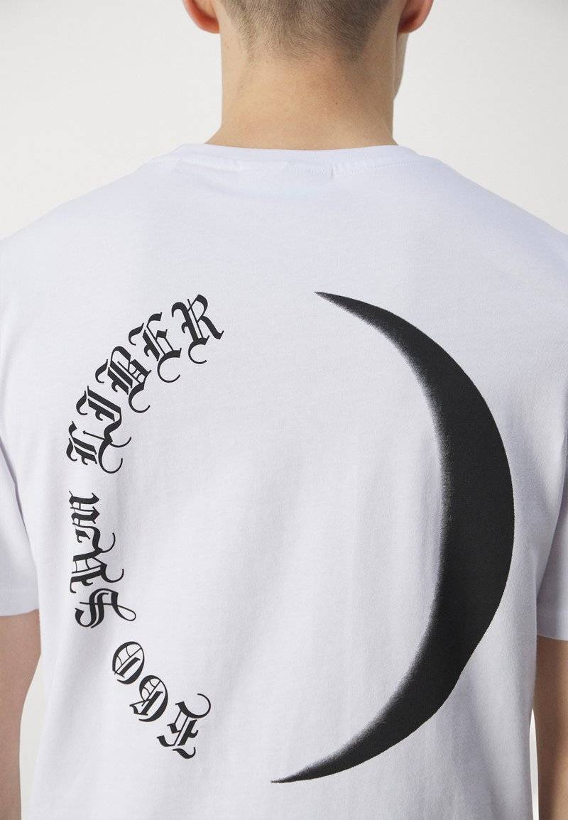 Han Kjøbenhavn Han Kjøbenhavn SHADOWS MOON REGULAR TEE UNISEX - Print T-shirt - white Sonderangebote