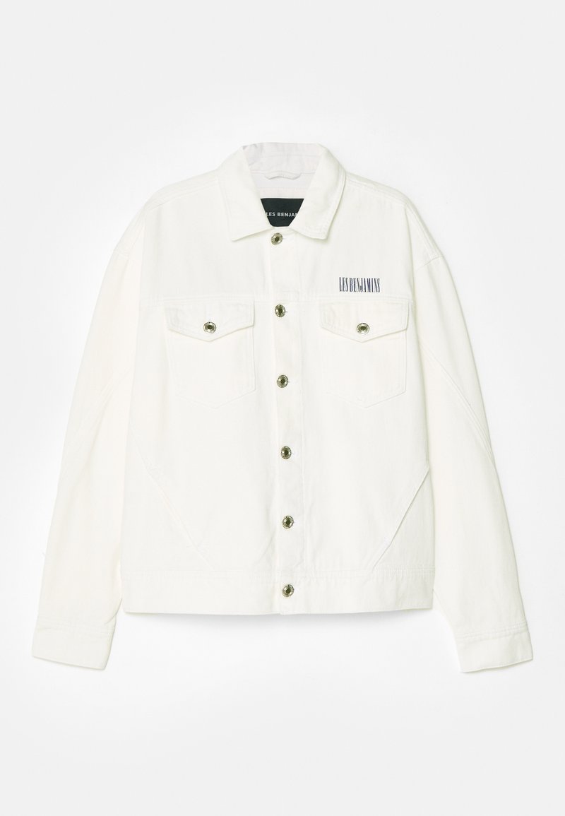 Les Benjamins Les Benjamins JACKET UNISEX - Denim jacket - white Letzte 3 Tage