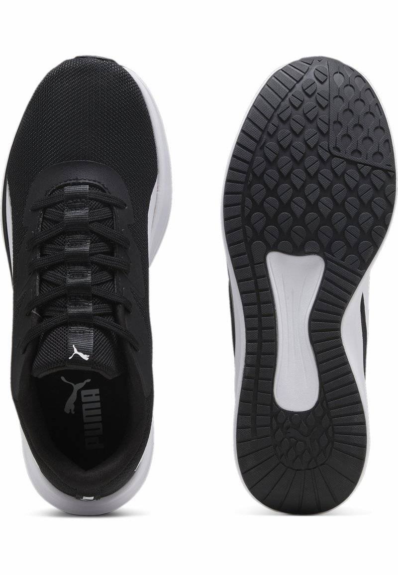 Puma Puma NIGHT RUNNER - Stability running shoes - black white Lagerräumung