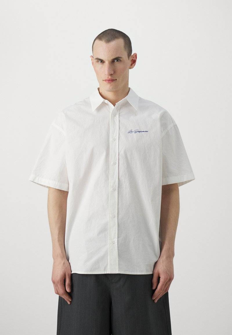 Les Benjamins Les Benjamins SHORT SLEEVE UNISEX - Button-down blouse - white Nur noch ein Tag übrig