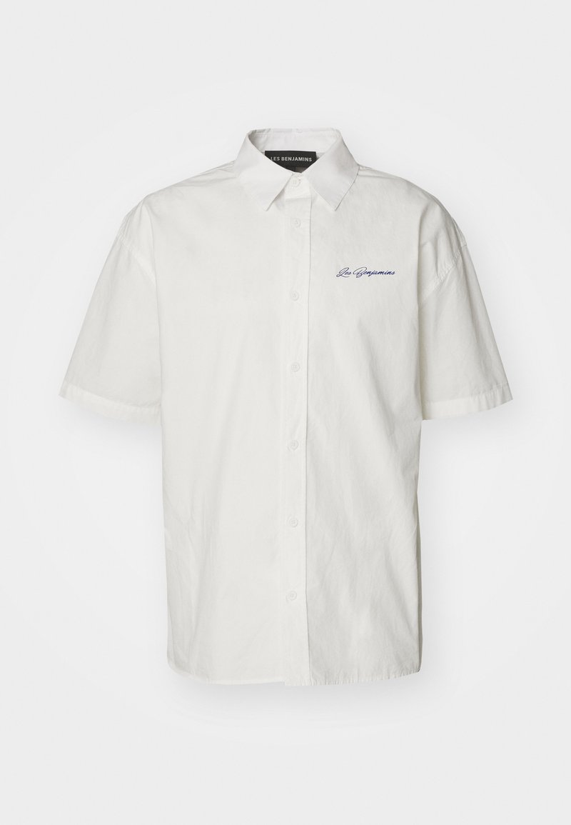 Les Benjamins Les Benjamins SHORT SLEEVE UNISEX - Button-down blouse - white Nur noch ein Tag übrig