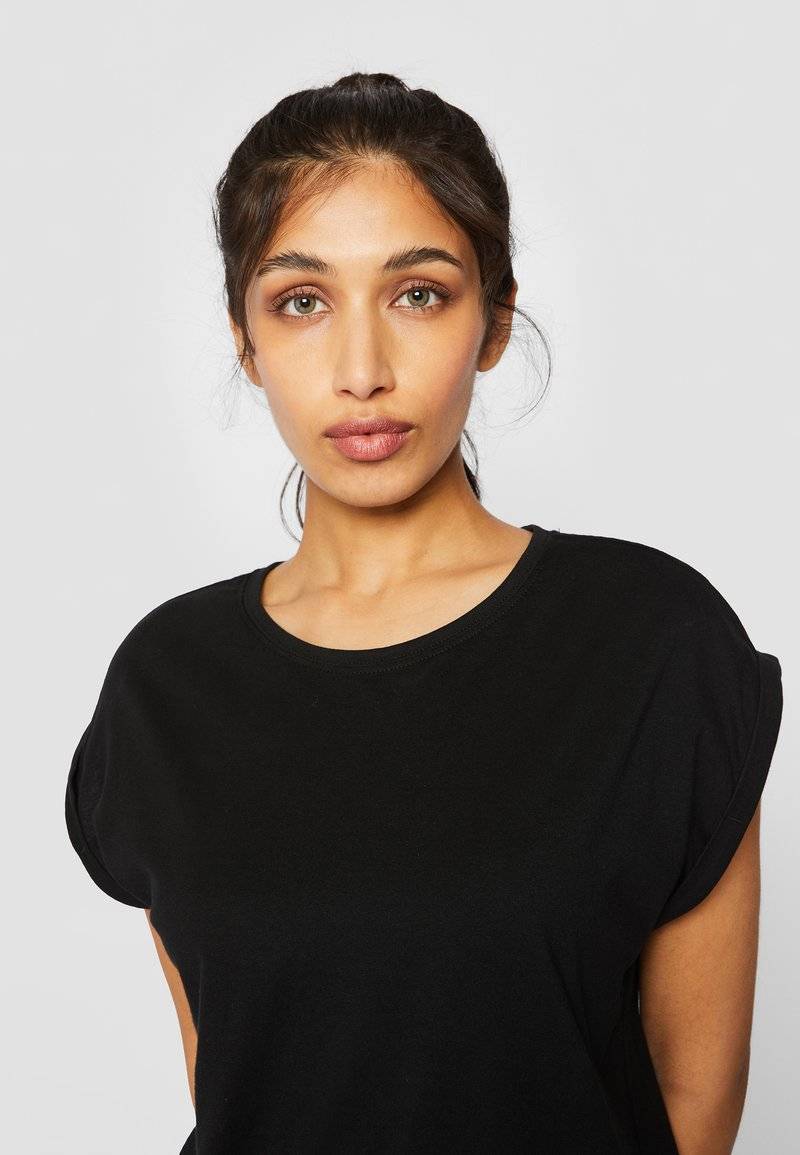 Urban Classics Urban Classics EXTENDED SHOULDER - Basic T-shirt - black Günstiger Verkauf