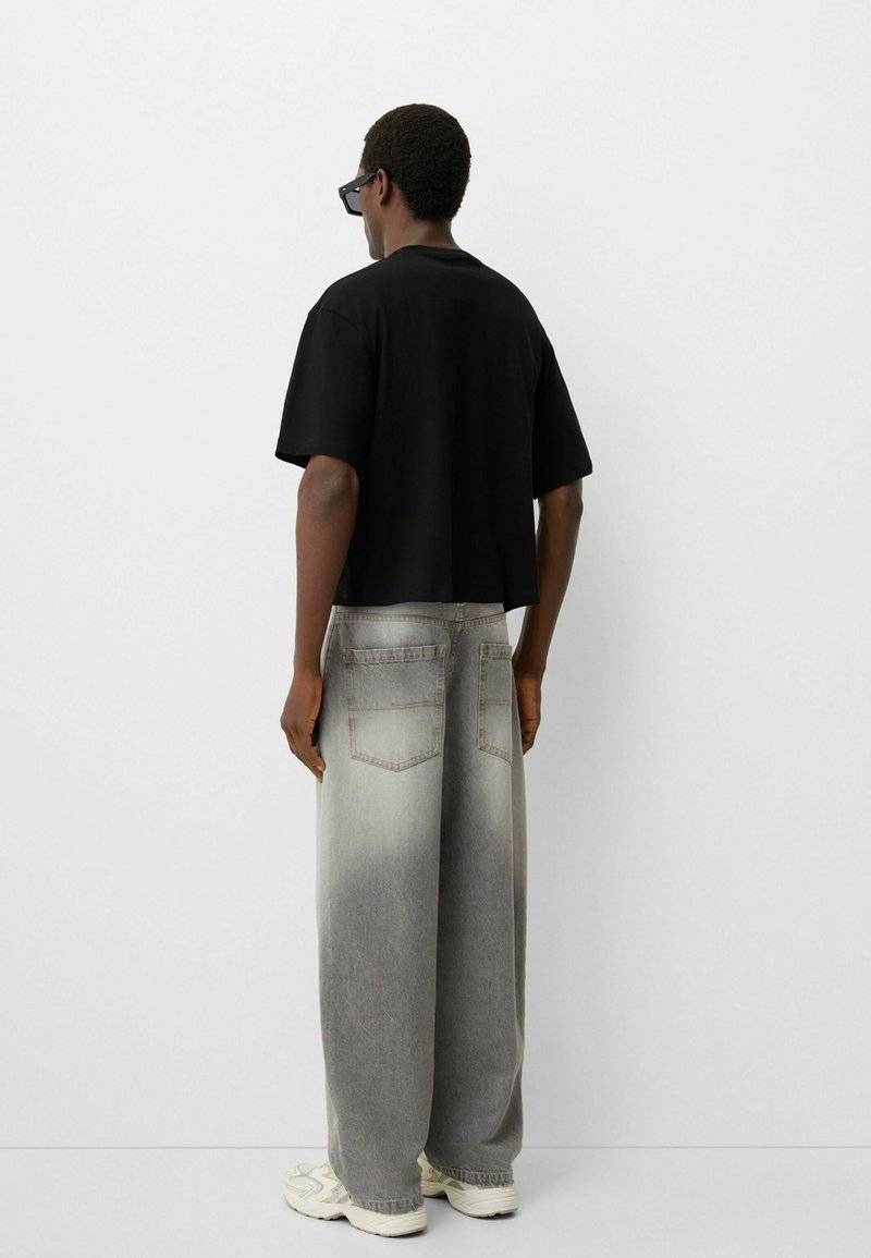 Bershka Bershka Relaxed fit jeans - light grey Blitzverkäufe