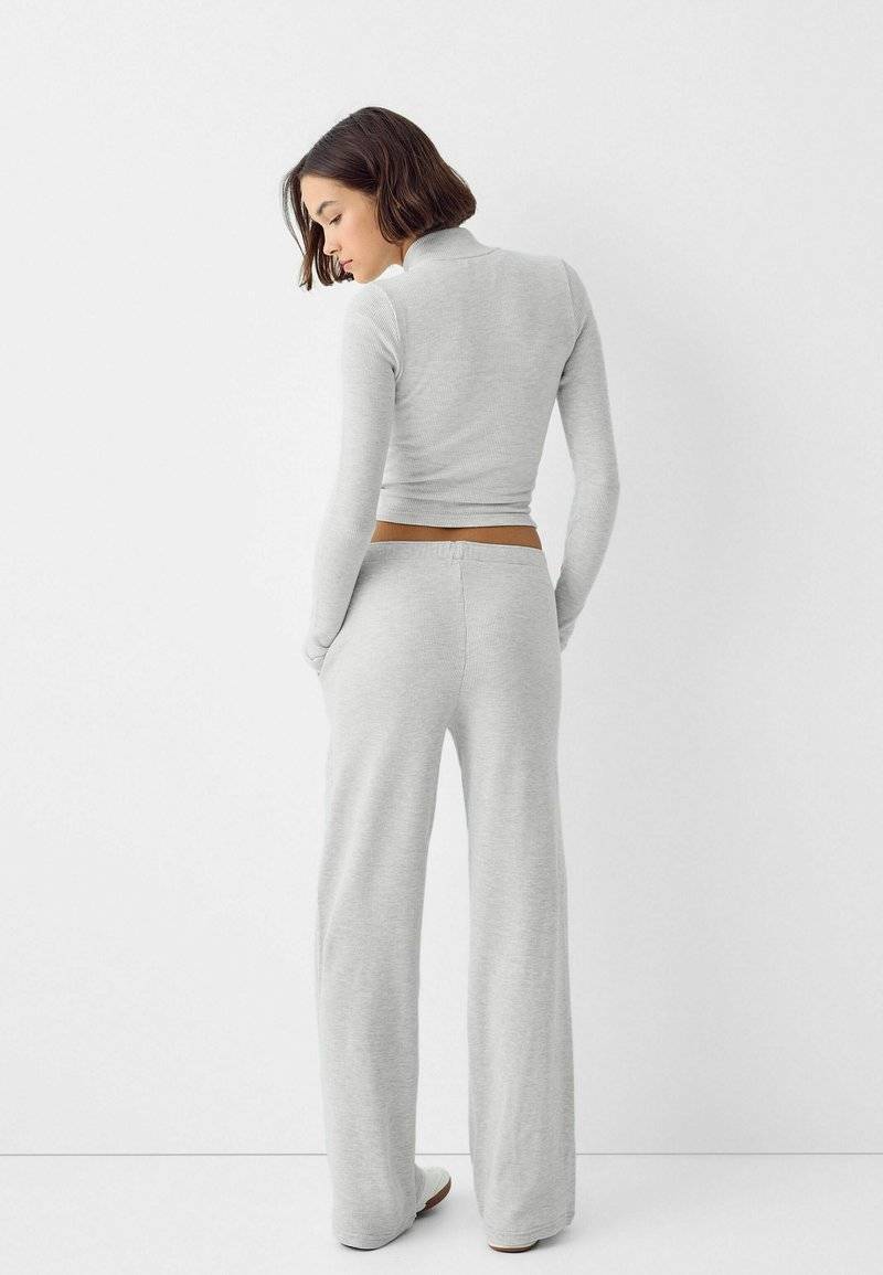 Bershka Bershka LONG SLEEVE - Cardigan - mottled grey Kostenloser Versand